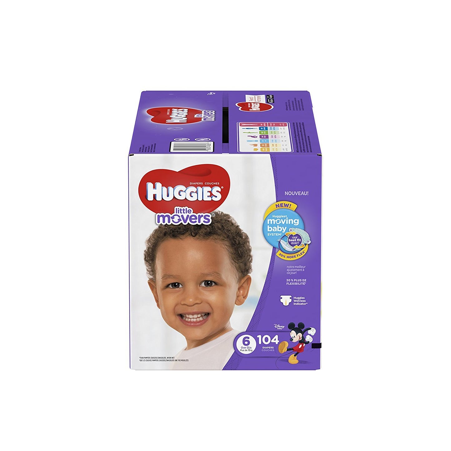 Huggies Little Movers Baby Diapers Size 6 Box of 104