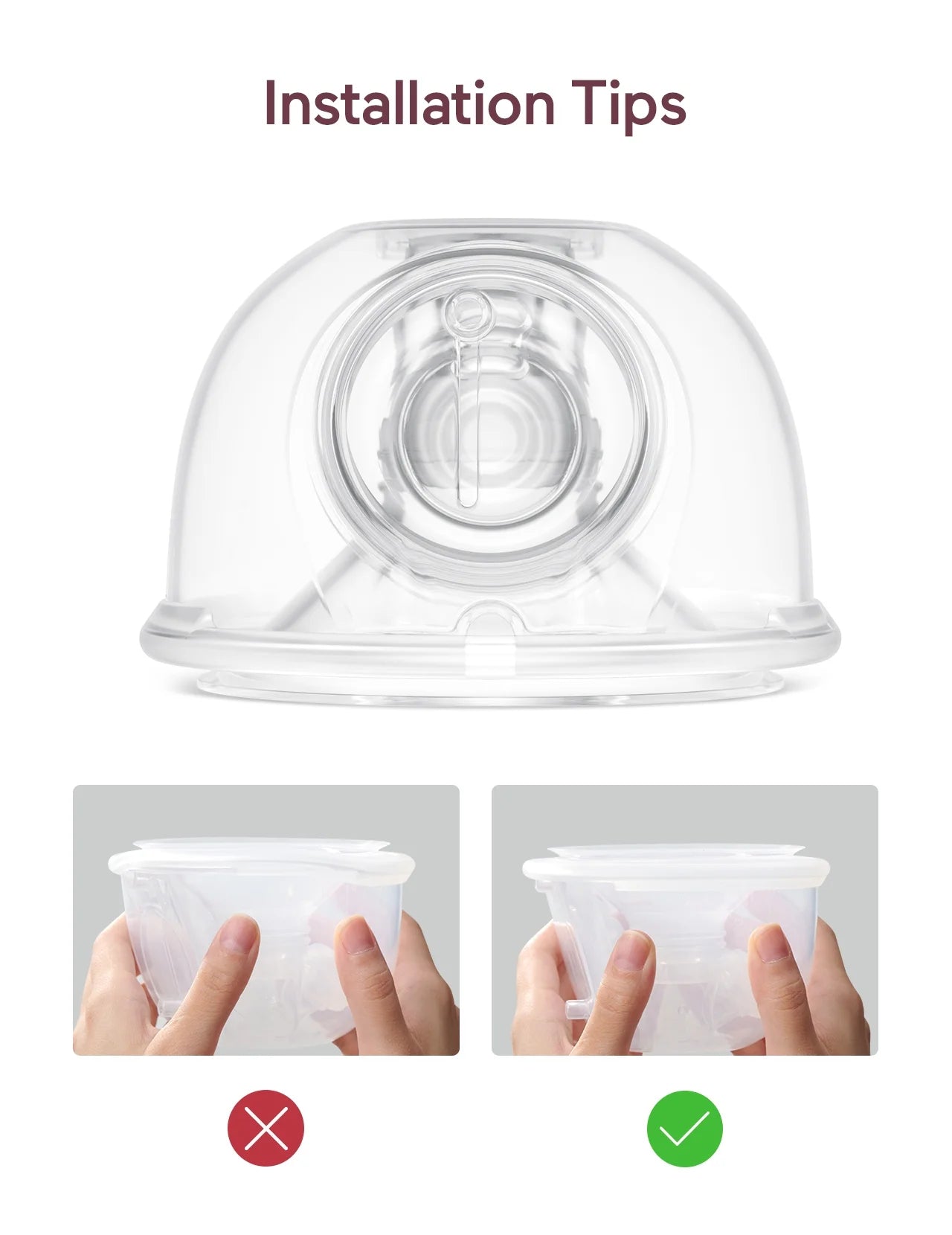 Breast Pump Overall Collector Cup for S9 Pro S12 Pro (24Mm Double Sealed Flange) Made by