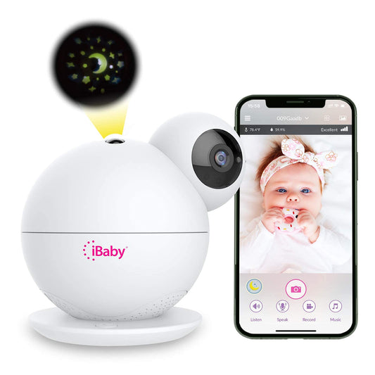 iBaby M8 Baby Monitor 2K Full HD Camera Camera with HD Speaker and Audio Monitor Bassinet & Wall mount Kit included Wake Up and Bedtime Music Remote Pan and Tilt with Smartphone App for Android iOS