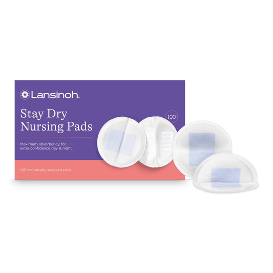 Stay Dry Disposable Nursing Pads for Breastfeeding, Soft and Super Absorbent Breast Pads, Breastfeeding Essentials for Moms, 100 Count