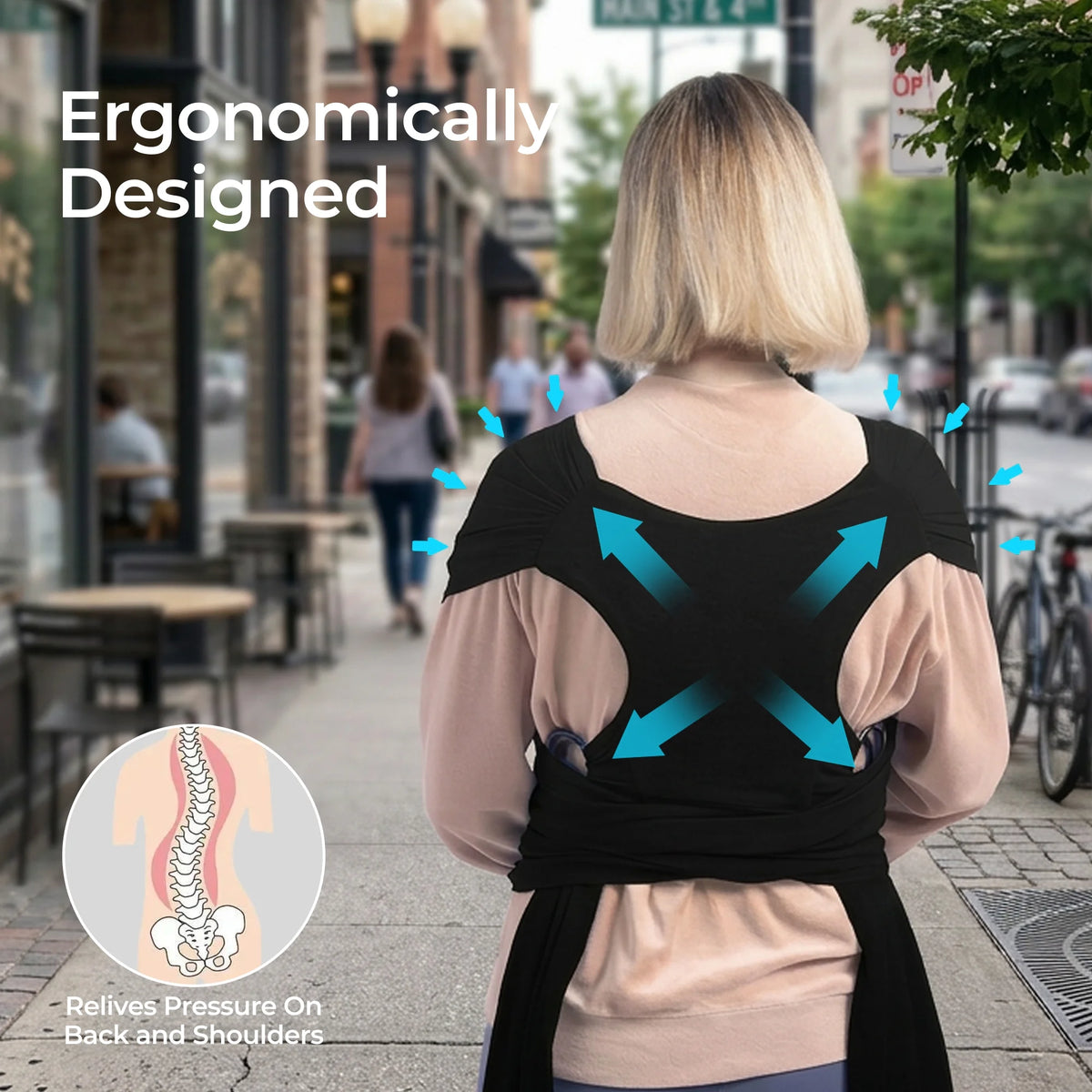 Baby Wrap Carrier, Adjustable Baby Carriers for Newborn to Toddler 7–44 Lb (About 0–36 Months), Black