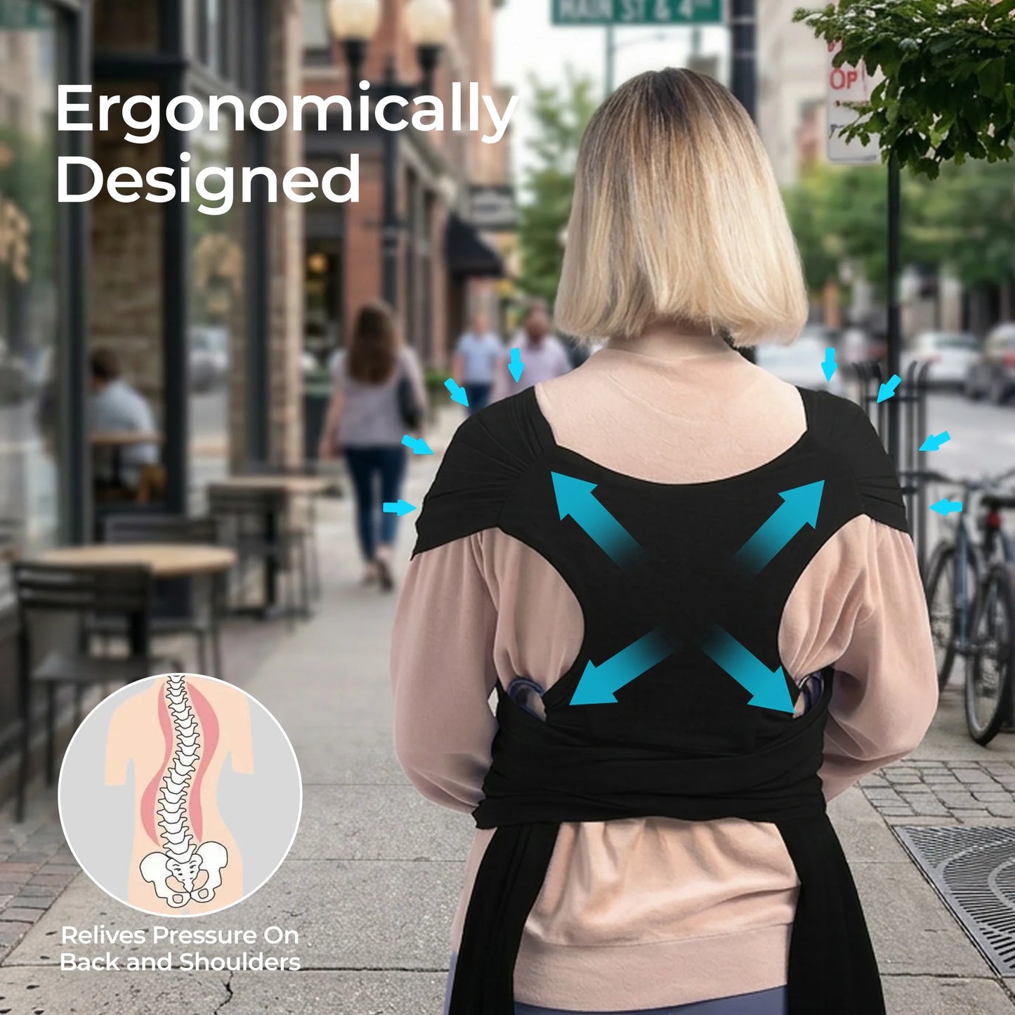 Baby Wrap Carrier, Adjustable Baby Carriers for Newborn to Toddler 7–44 Lb (About 0–36 Months), Black