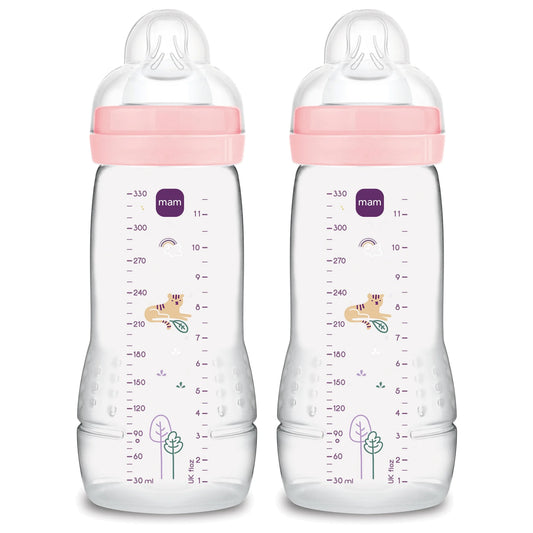 Easy Active 11Oz 2 Pack Bottle, Pink