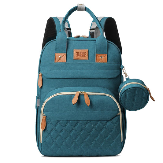 JSTPRO Diaper Bag Backpack Large Diaper Bag with Changing Station Baby Diaper Bag New Mom Gifts Lightweight Waterproof Unisex Diaper Bag with Insulated Pockets and USB Charging Port Cyan