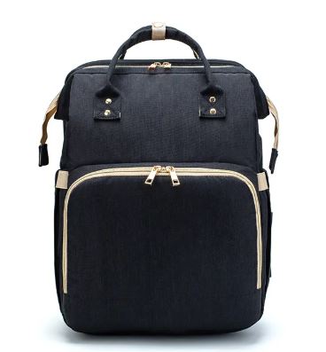 Foldable bed diaper bag