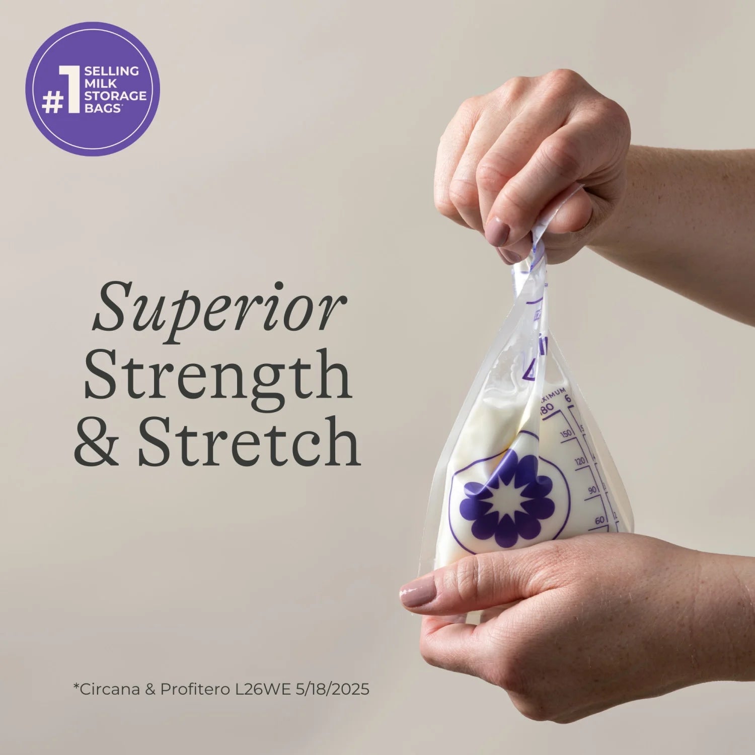Breastmilk Storage Bags, Fast Freeze and Thaw, 50 Count, Baby Essentials, 6Oz