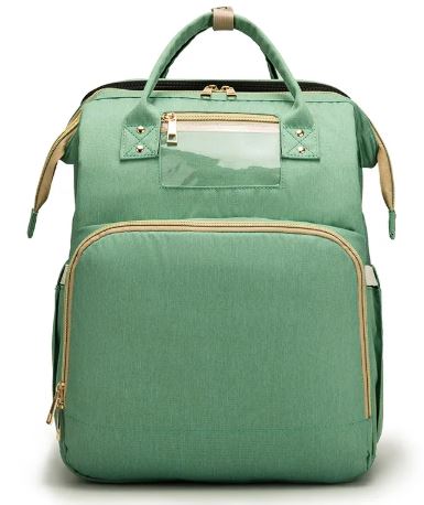 Foldable bed diaper bag
