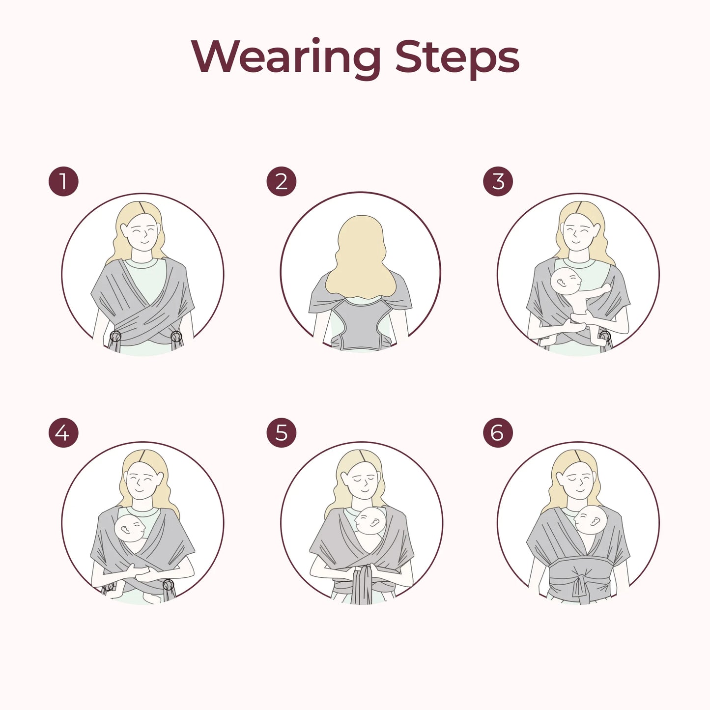 Baby Wrap Carrier, Adjustable Baby Carriers for Newborn to Toddler 7–44 Lb (About 0–36 Months), Black