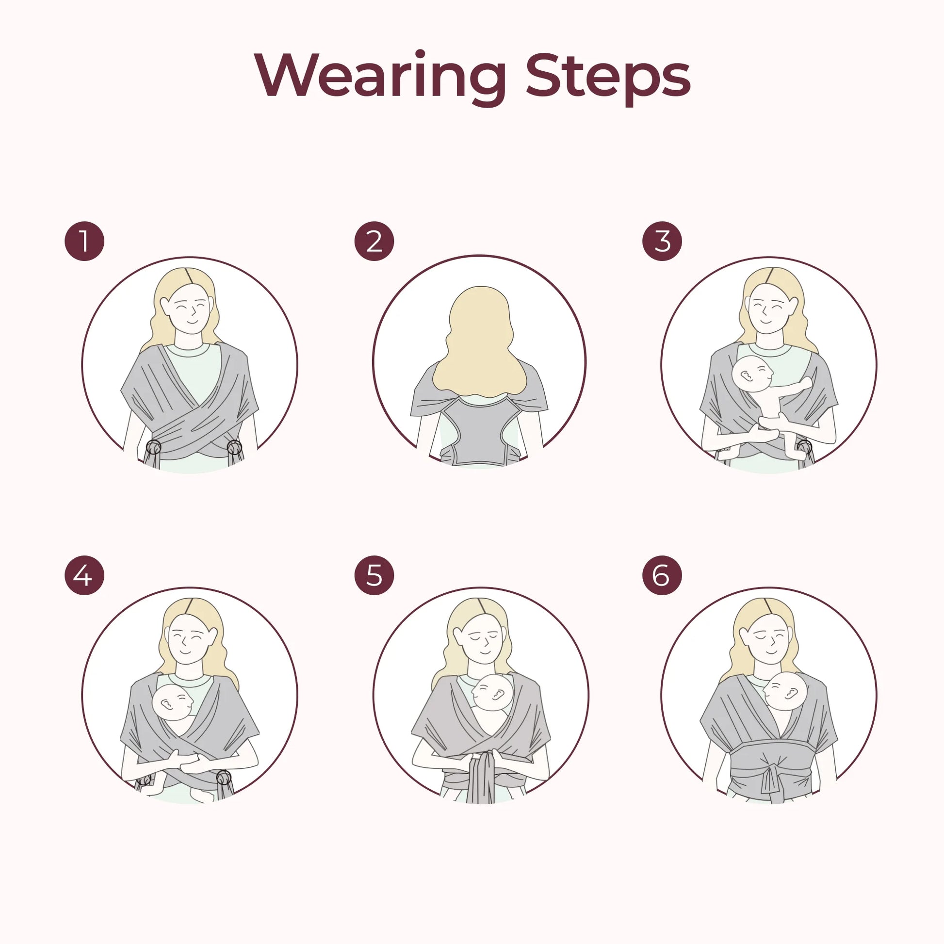 Baby Wrap Carrier, Adjustable Baby Carriers for Newborn to Toddler 7–44 Lb (About 0–36 Months), Black