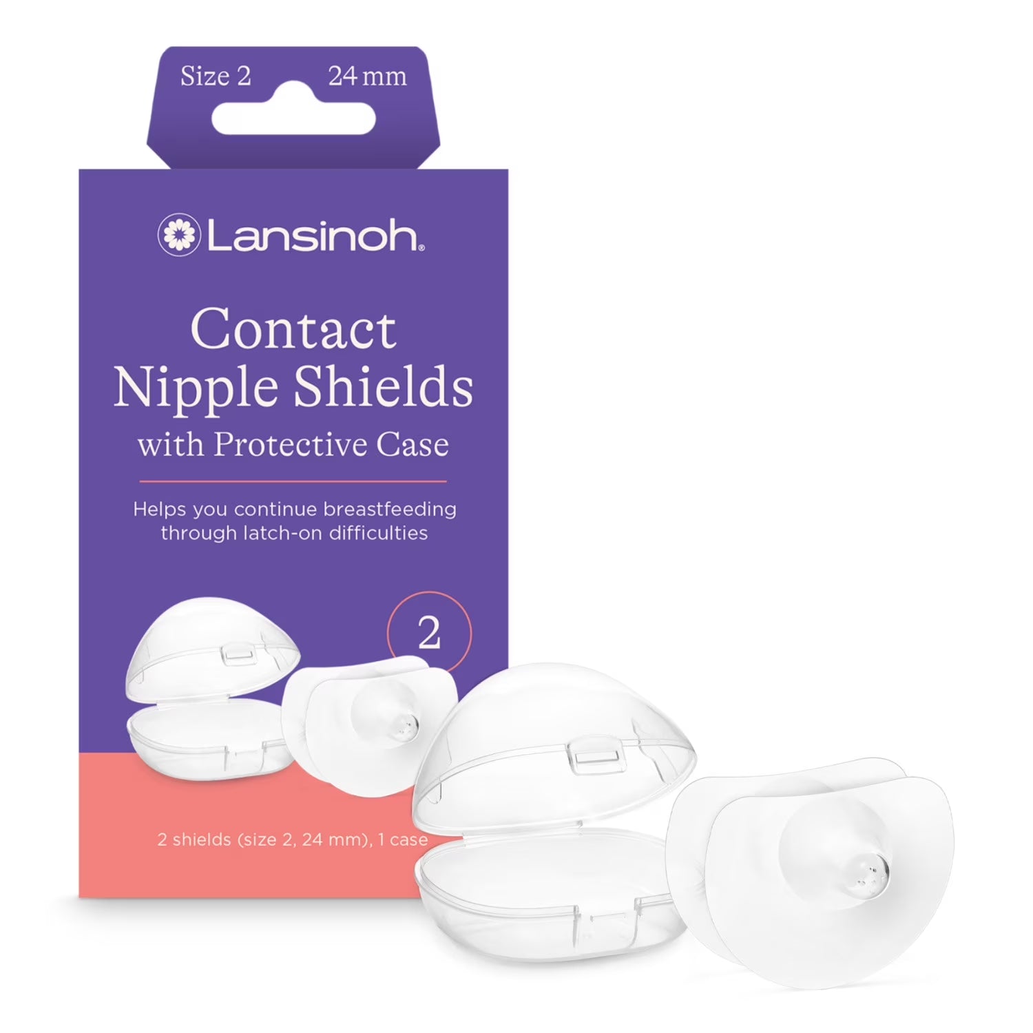 Contact Nipple Shields, 2 Nipple Shields (20Mm) and Case