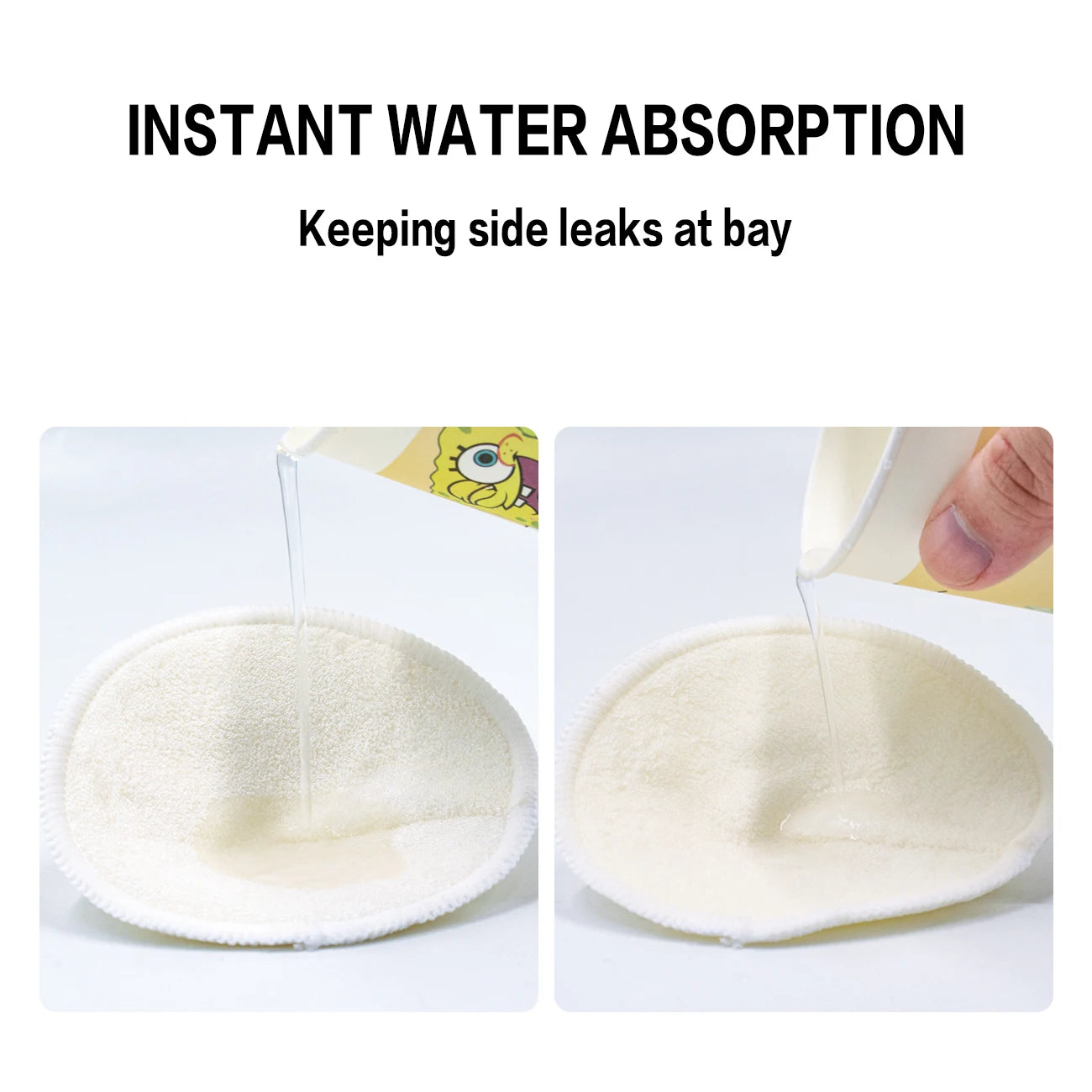 2Pcs Organic Bamboo Viscose Nursing Breast Pads Washable Breastfeeding Pads Reusable Breast Pads for Breastfeeding Nursing Pads
